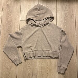 ALO Yoga Tan Ribbed Hoodie